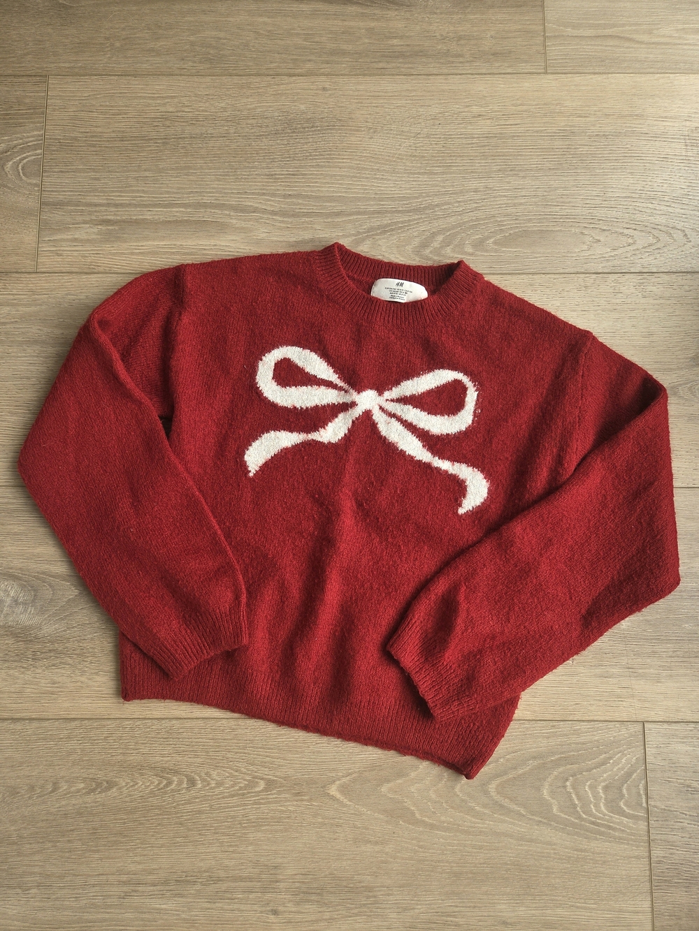 H&M Crewneck Sweater with White Bow